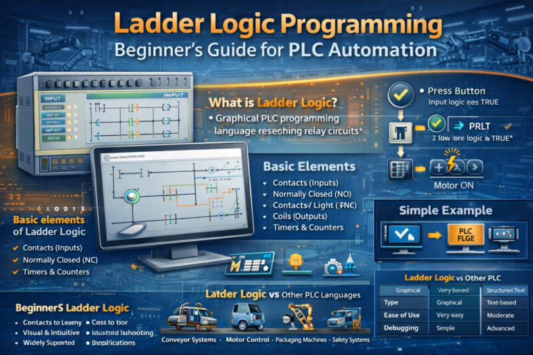 Ladder Logic Programming: Complete Beginner’s Guide for PLC Automation