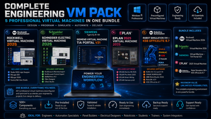 Pack Complet VM Engineering – Rockwell + Schneider + Siemens TIA Portal ...