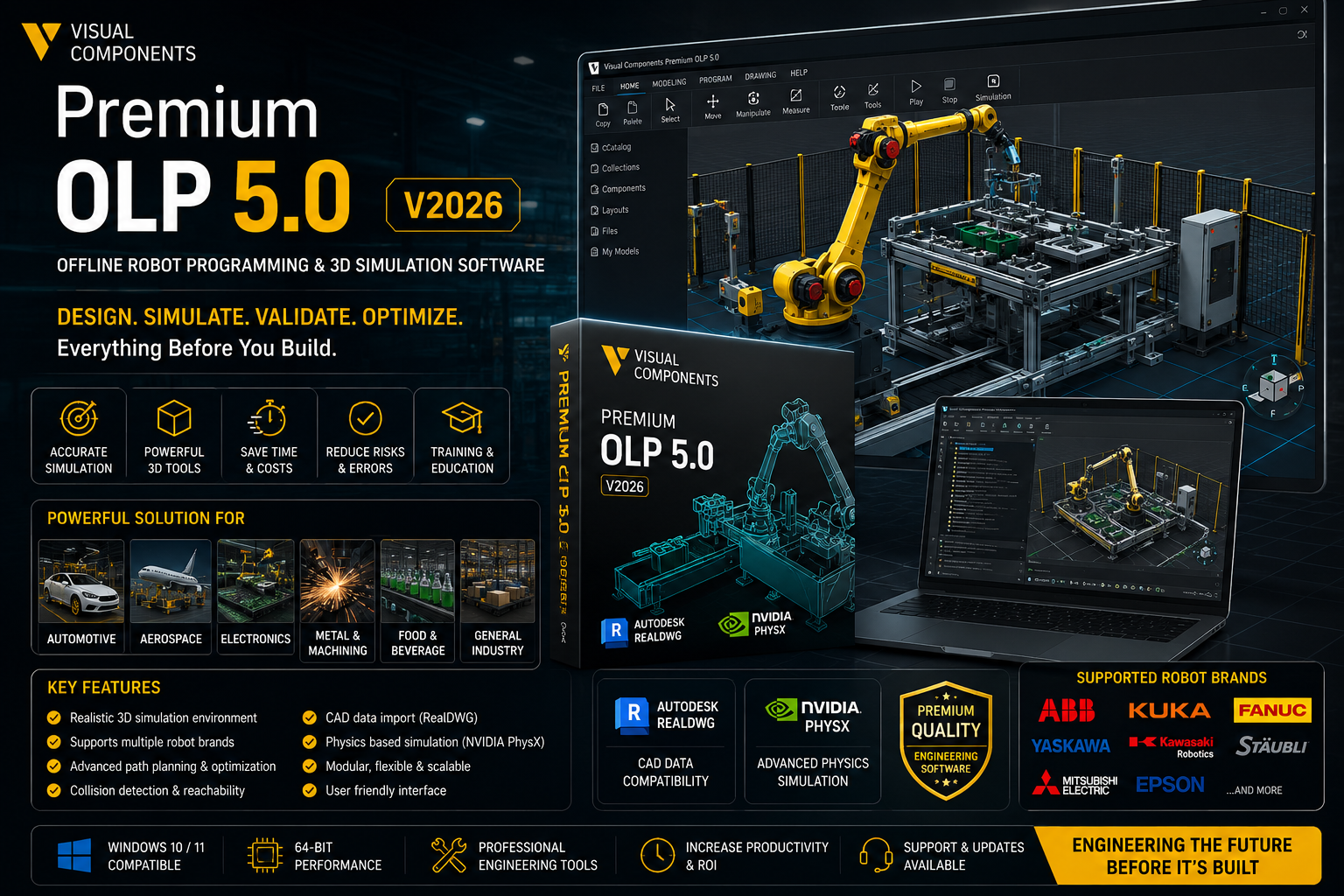 Visual Components Premium OLP 5.0 V2026 – Offline Robot Programming & 3D Simulation Software - Image 2